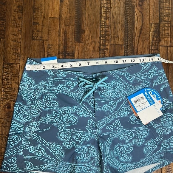 NWT Columbia Drainmaker Swim Board Shorts Aqua Windy Waters Print size 6 - Picture 15 of 16